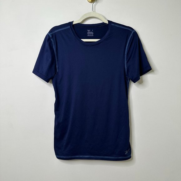 Reebok Blue Short Sleeve Athletic Top Men's Small - Picture 1 of 4